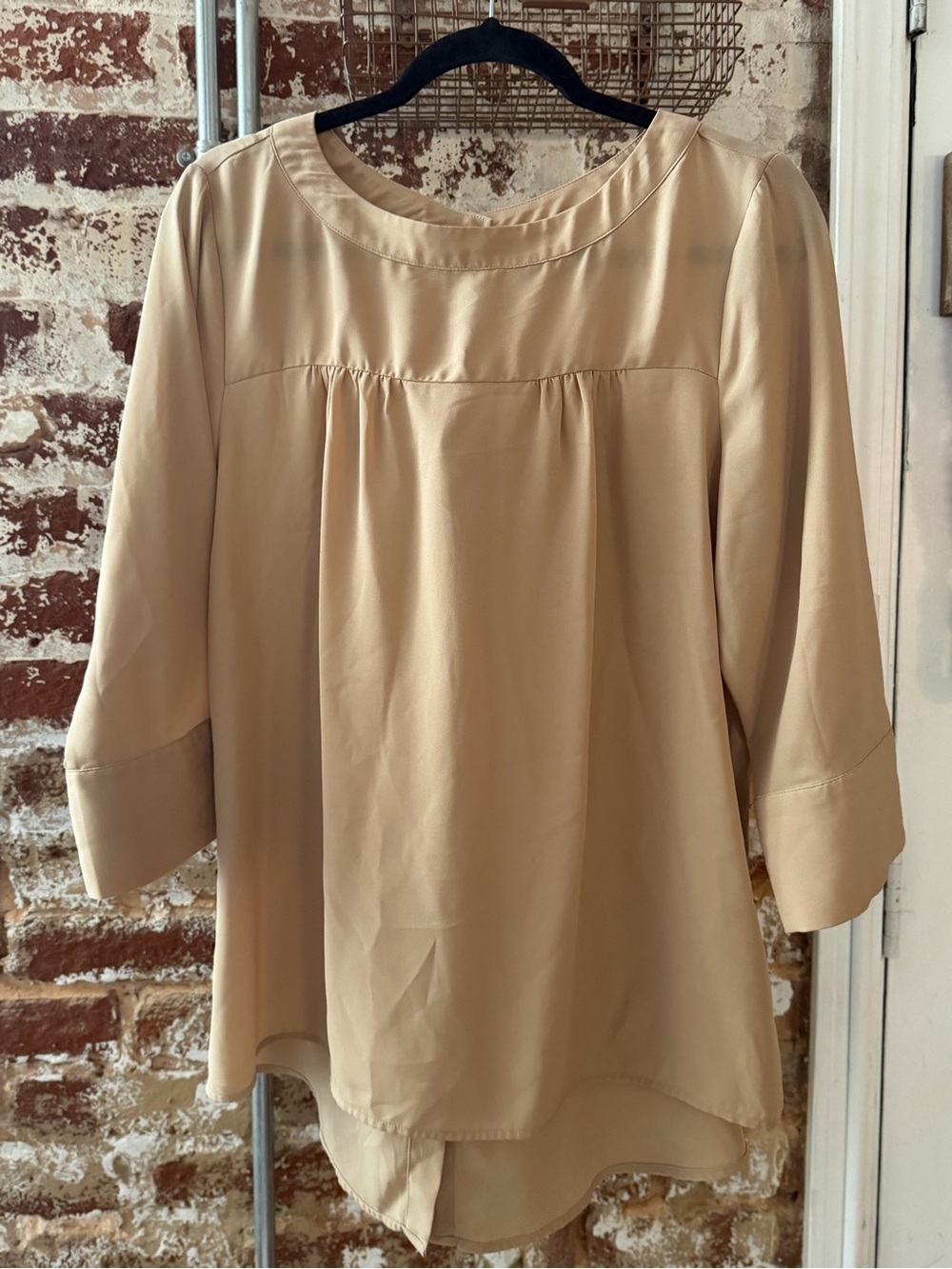 Banana Republic Factory Beige Tunic Top, Size L